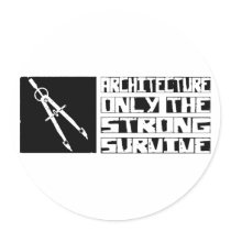 Architecture Survive Round Sticker
