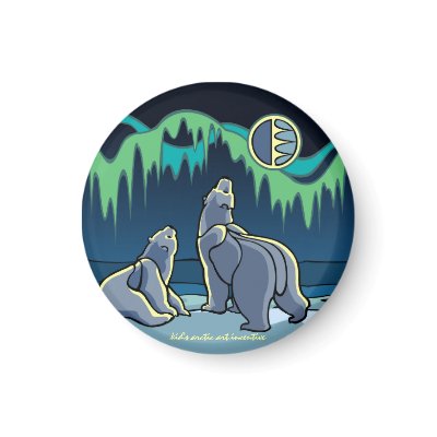 Arctic Art Fridge Magnet Polar Bear Art Gifts by artist_kim_hunter