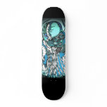 Arctic Black & Blue Octopus Skateboard