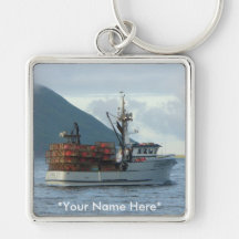 Arctic Fox, Crab Boat in Dutch Harbour, Alaska Keychains