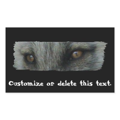Arctic Fox Eyes; Customisable Rectangle Sticker by Picture_Imperfect