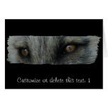 Arctic Fox Eyes; Customizable Greeting Card