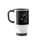 Arctic Fox in Paw Print Coffee Mug
