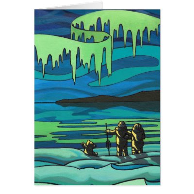 Arctic Painting Blank Card Beautiful Print Cards by artist_kim_hunter