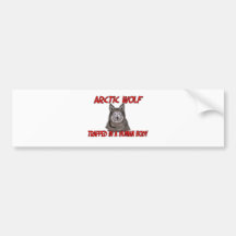 Arctic Wolf trapped in a human body Bumper Sticker