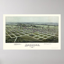 Ardmore, OK Panoramic Map - 1891 Print
