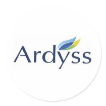 ardyss logo merchandise round stickers