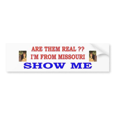 ARE THEM REAL BUMPER STICKER by ALMOUNT