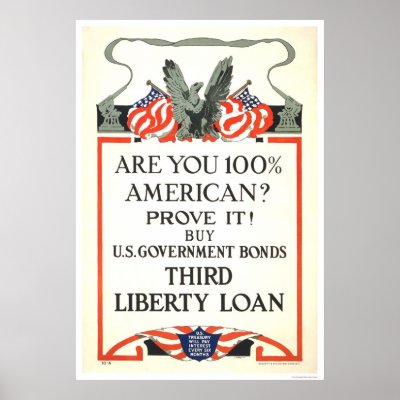 Are you 100% American?  Third Liberty Loan Print by lc_wpa