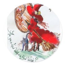 Are You A Good Witch Or A Bad Witch? Round Sticker