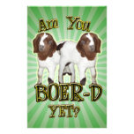 ARE YOU BOER-D YET? stationery