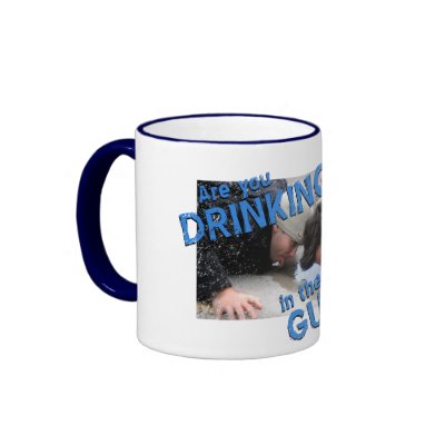“Are You Drinking in the Gutter?” Coffee Mugs by kidhistory