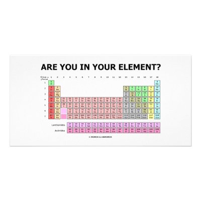 Are You In Your Element? (Periodic Table Humour) by wordsunwords