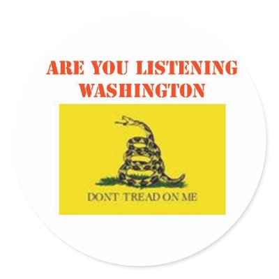 ARE YOU LISTENING WASHINGTON ROUND STICKERS by ALMOUNT
