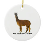 Are you looking at me? christmas ornament