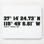 AREA 51 - coordinates Mouse Mat