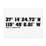 AREA 51 - coordinates Postcards