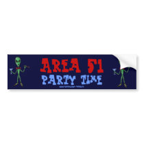 Area 51 funny party alien cartoon art sticker