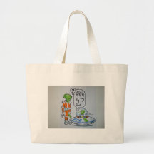 Area 51 spaceman tote bag