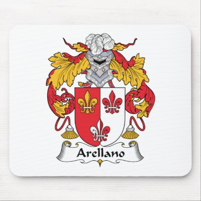 Arellano Family Crest Mouse Pads by coatsofarms