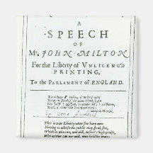 Areopagitica'  a speech of John Milton Magnets
