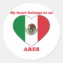 Ares Round Stickers