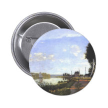 Argenteuil - Monet Painting Pinback Buttons
