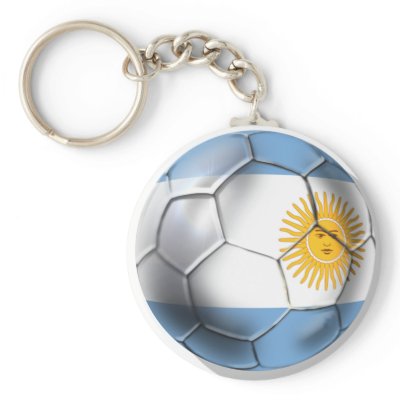 Argentina Argentine Soccer Ball Shirts Keychains by SoccerJersey
