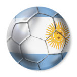 Argentina Argentine Soccer Ball Sports fans Fridge Magnets