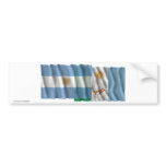 Argentina & Chaco waving flags Bumper Stickers