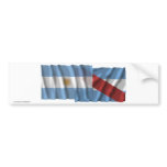 Argentina & Entre Ríos waving flags bumper stickers
