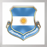 Argentina fans soccer futbol shield emblem badge posters