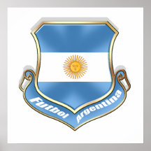 Argentina fans soccer futbol shield emblem badge posters