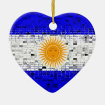 Argentina Flag glitter ornament