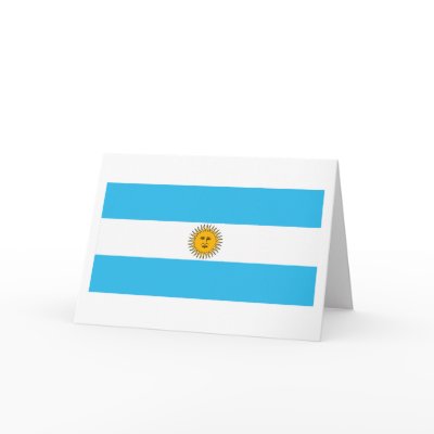 Argentina Flag Greeting Card by FlagTshirts