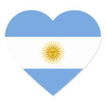Argentina Flag Heart Sticker