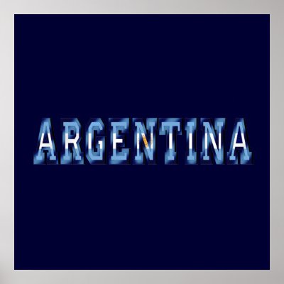 Argentina flag logo soccer ball gifts and futbol print by SoccerJersey