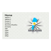 Argentina Flag Map 2.0 Business Cards