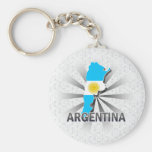 Argentina Flag Map 2.0 Keychains