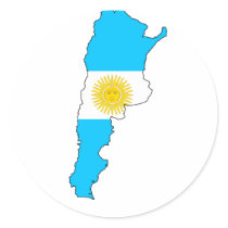 Argentina flag map sticker