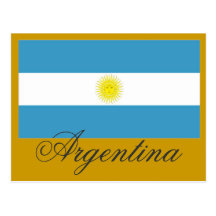 Argentina flag postcard