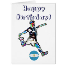 Argentina Football soccer birthday card