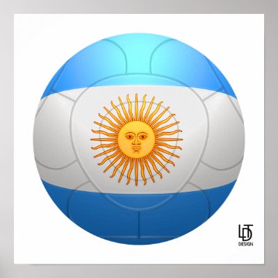 Argentina  - La Albiceleste Football Posters by livethedreamdesign