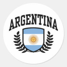 Argentina Round Stickers