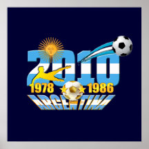 Argentina Soccer 1978 1986 2010 Posters