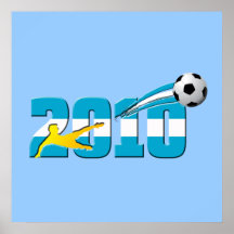 Argentina Soccer 2010 logo gifts Print