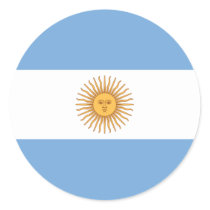 argentina round sticker