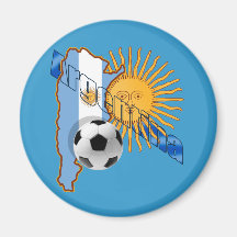 Argentina Sun flag map of Argentina gifts Refrigerator Magnet