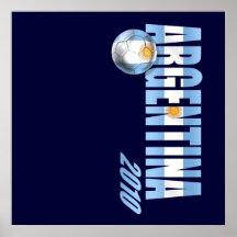 Argentina Vertical logo La Albiceleste futbol Poster