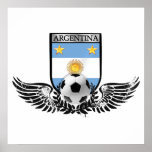 Argentina world champions Winged futbol shield Posters